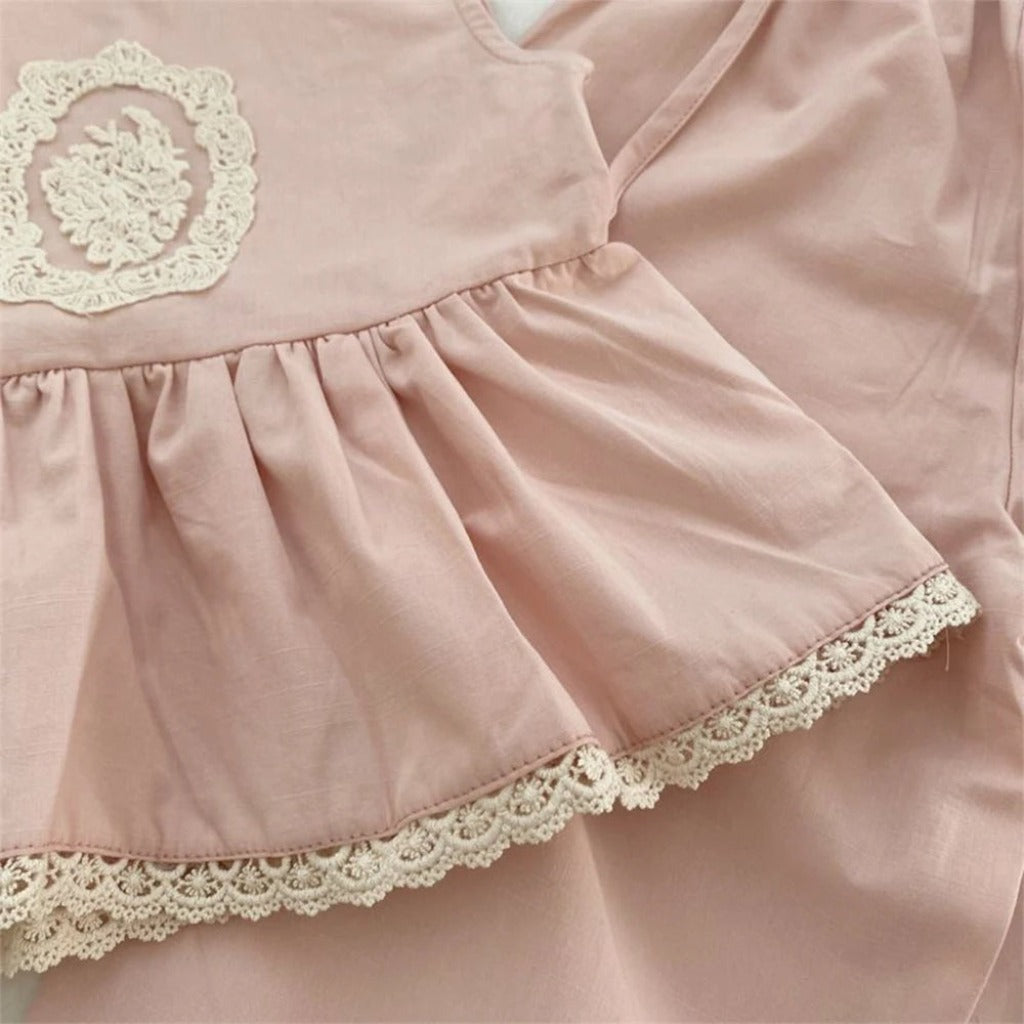 ONEAKIDS Baby & Toddler Outfits Boho Pink Penelope Top & Bottom Set