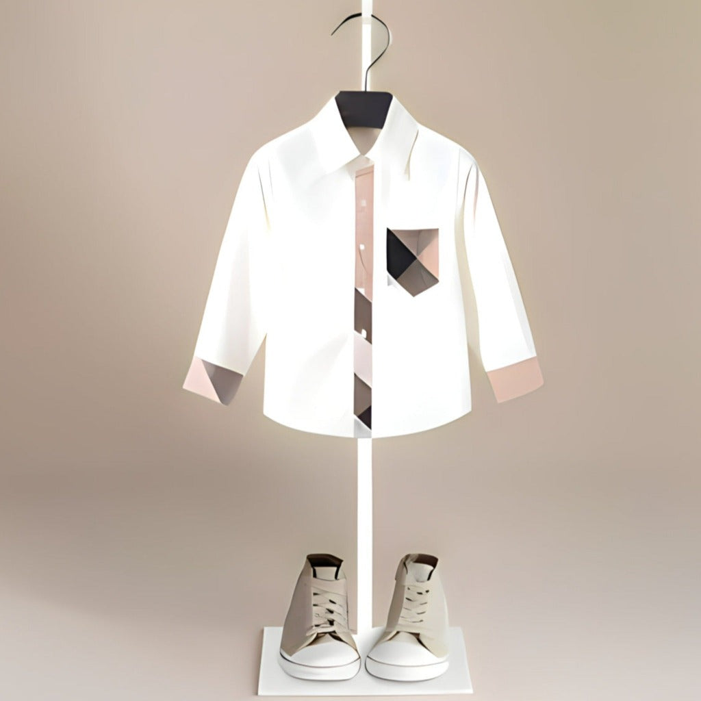 ONEAKIDS Baby & Toddler Outfits Boys' Retro Danish White Shirt