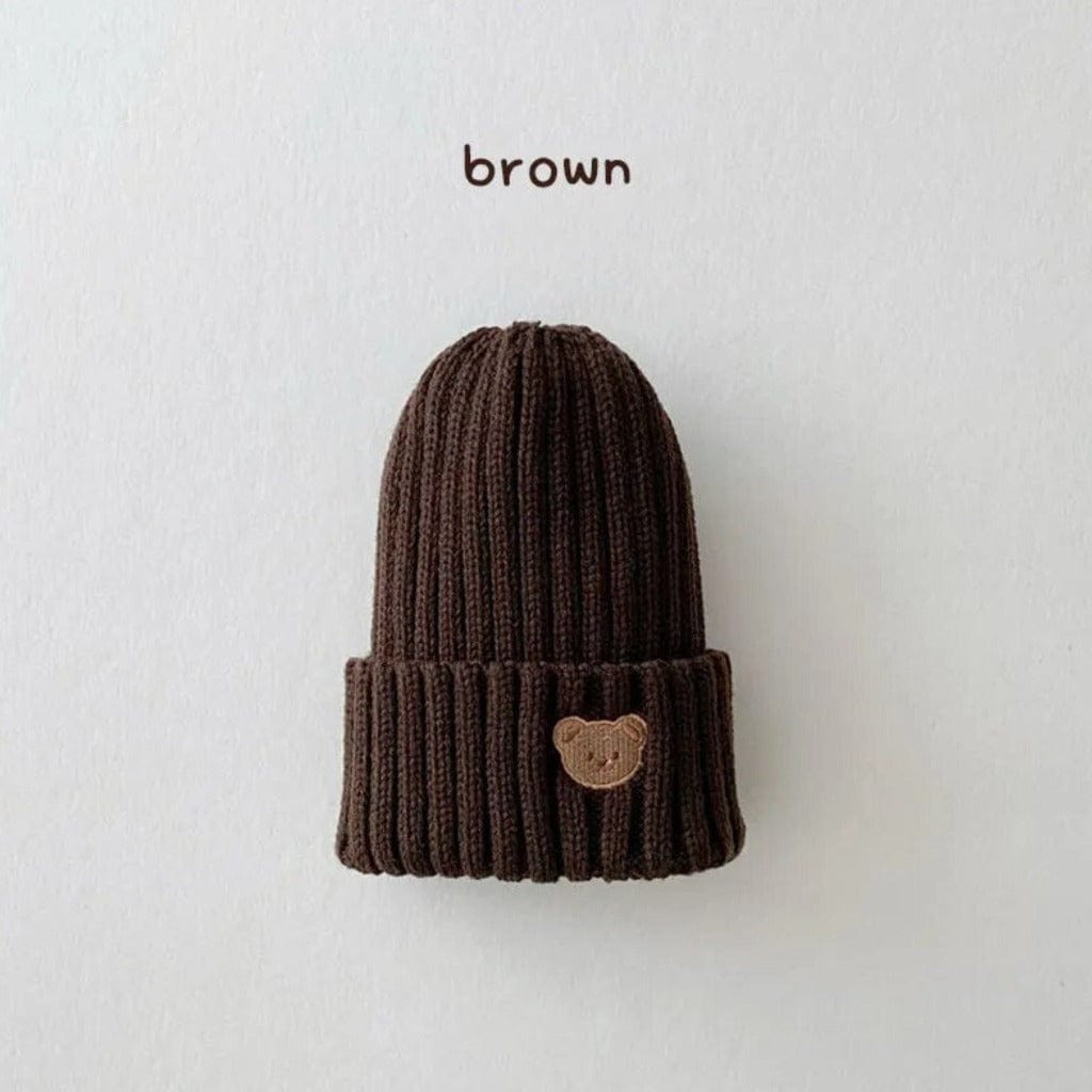 ONEAKIDS Baby & Toddler Outfits BROWN / ONE SIZE- 1-5YEARS Winter Wool Embroidered Unisex Beanie / Hat