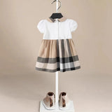ONEAKIDS Baby & Toddler Outfits Cannes Beige Plaid Girls' Dress