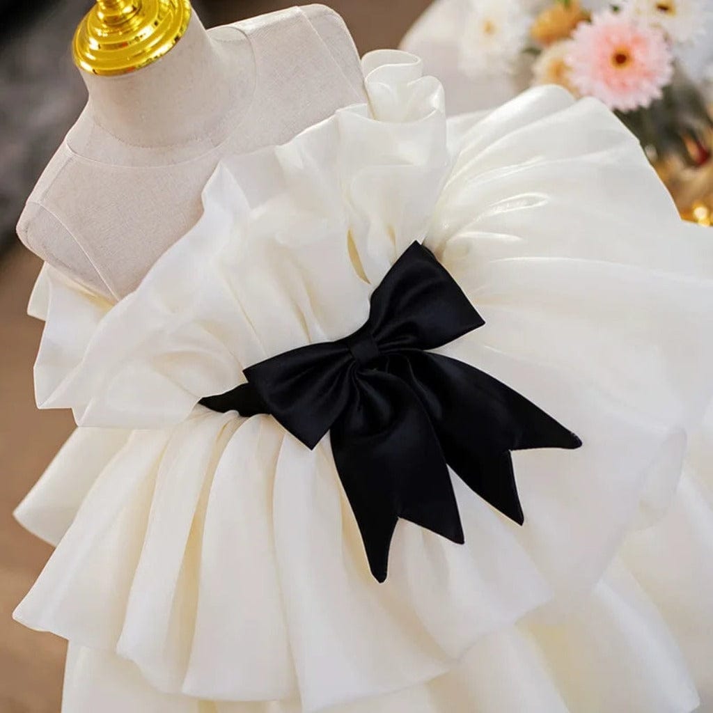 ONEAKIDS Baby & Toddler Outfits Champagne White Sleeveless Flower Girl Dress