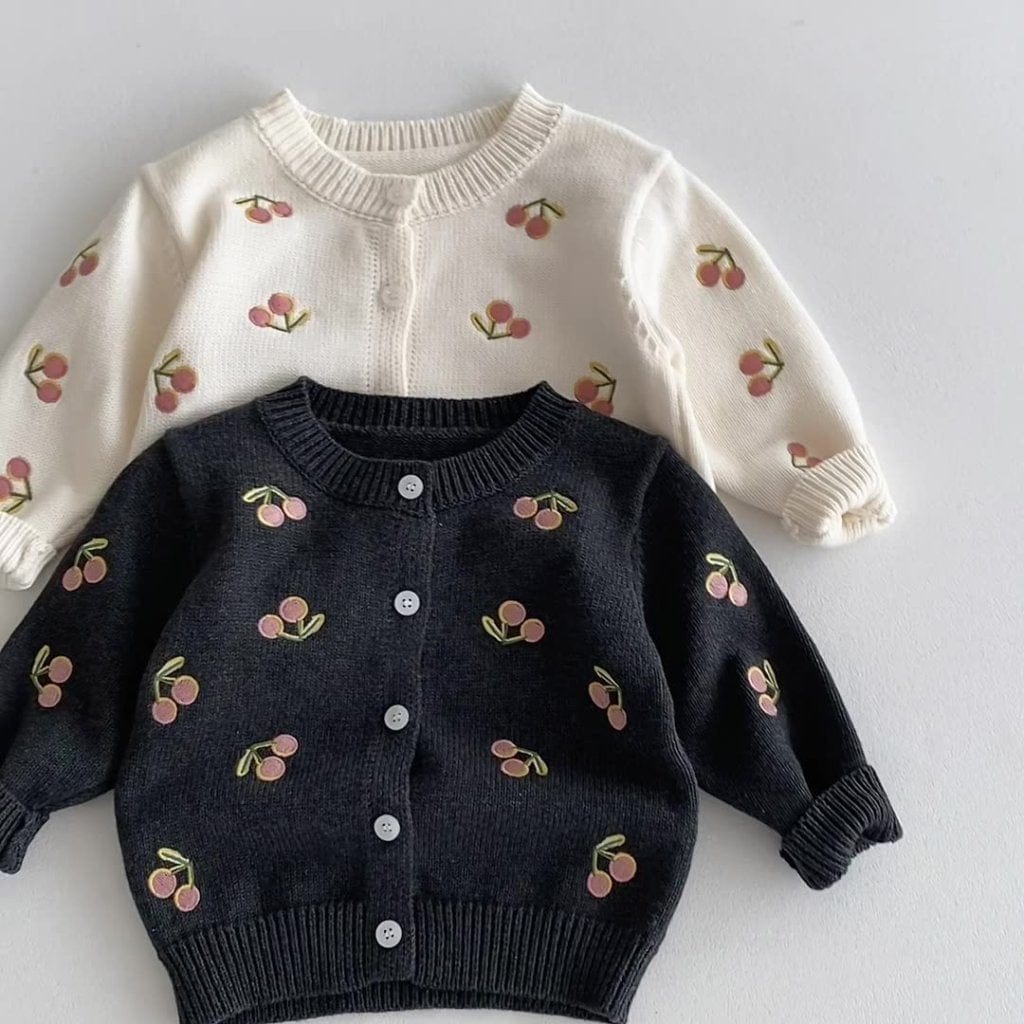ONEAKIDS Baby & Toddler Outfits Cherry Button Down Little Girls' Cardigan