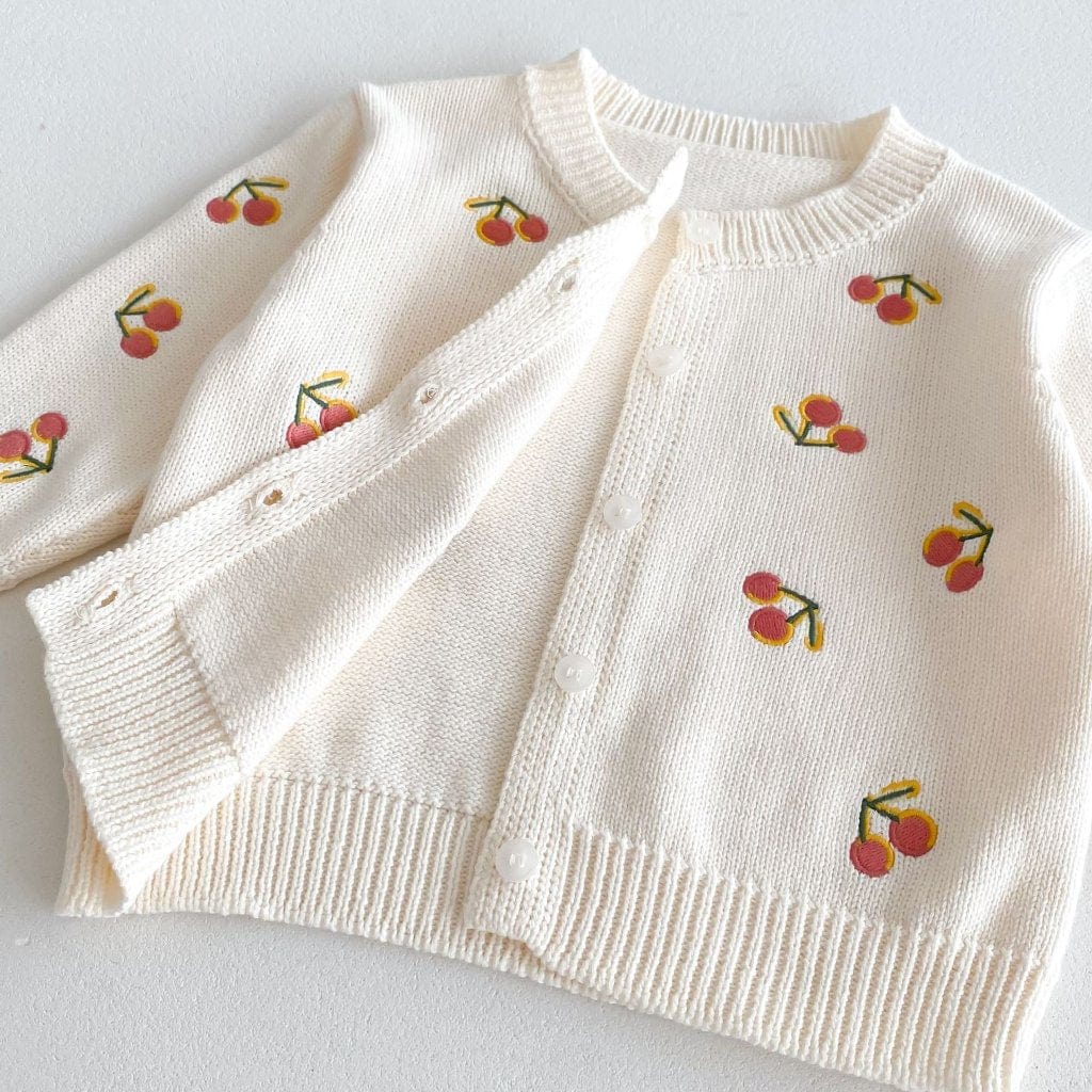 ONEAKIDS Baby & Toddler Outfits Cherry Button Down Little Girls' Cardigan