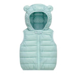 ONEAKIDS Baby & Toddler Outfits CYAN / 12-18M Kids' Unisex Bear Sleeveless Puffer Vest