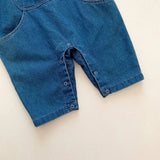 ONEAKIDS Baby & Toddler Outfits Denim Bear Baby Jumpsuit & Striped T-Shirt Set