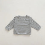 ONEAKIDS Baby & Toddler Outfits Denim Bear Baby Jumpsuit & Striped T-Shirt Set