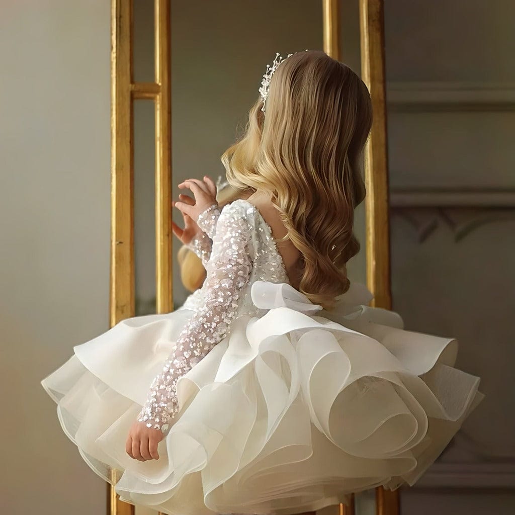 ONEAKIDS Baby & Toddler Outfits Flower Girls' Festive Soleil Dress with Glitters