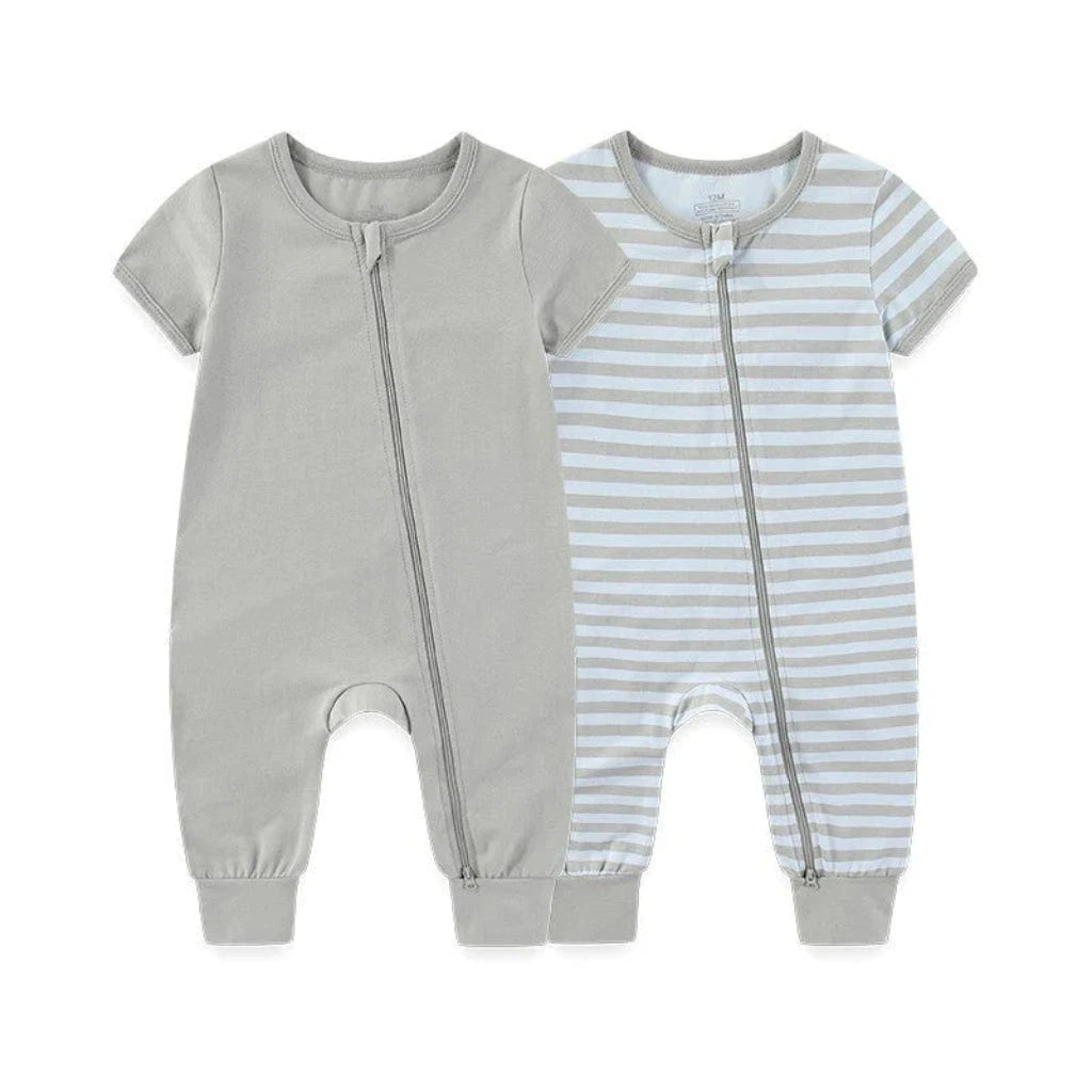 ONEAKIDS Baby & Toddler Outfits GRAY / 0-3M 2-Piece Unisex Baby Cotton Onesies