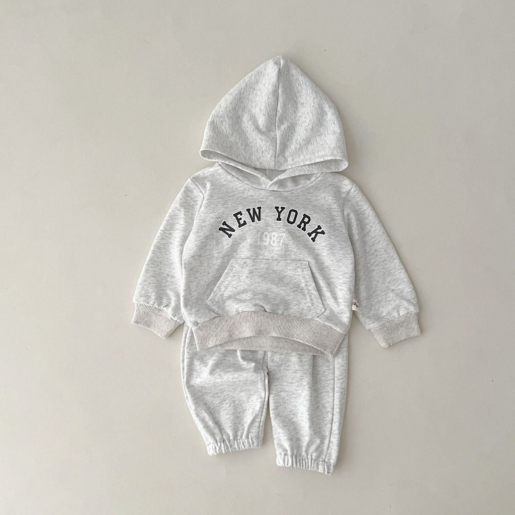 ONEAKIDS Baby & Toddler Outfits GRAY / 12-18M New York Hoodie Sweatshirt and Pants Set