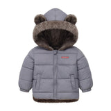ONEAKIDS Baby & Toddler Outfits GRAY / 2T Bear Ear Winter Jacket with Ski Pants