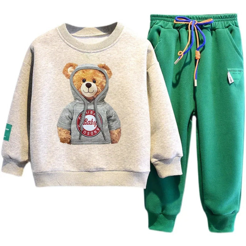 ONEAKIDS Baby & Toddler Outfits GRAY / 2T Boys' Bear Premium Top & Bottom Set