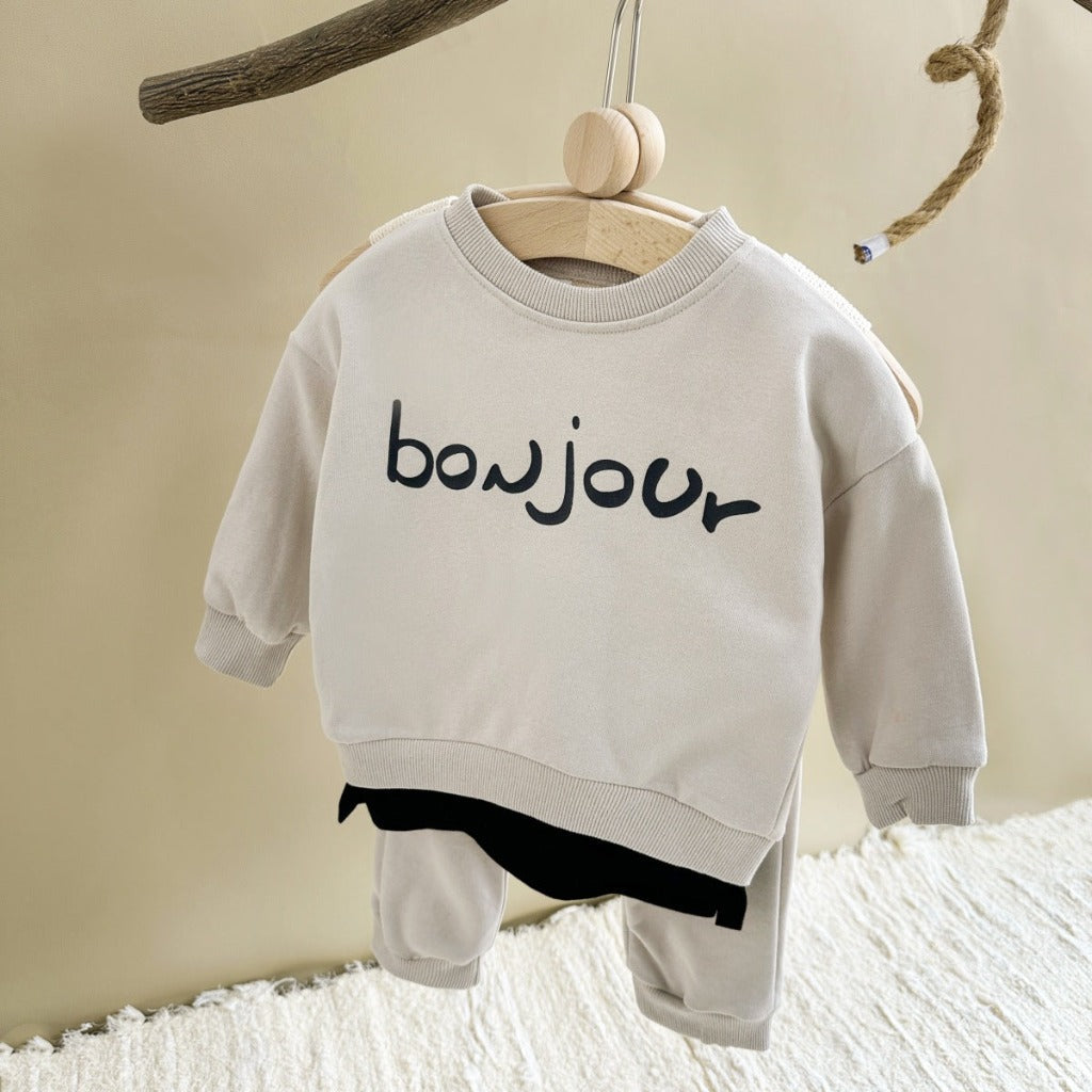 ONEAKIDS Baby & Toddler Outfits GRAY / 6-12M Bonjour Baby and Toddler 2-Piece Set
