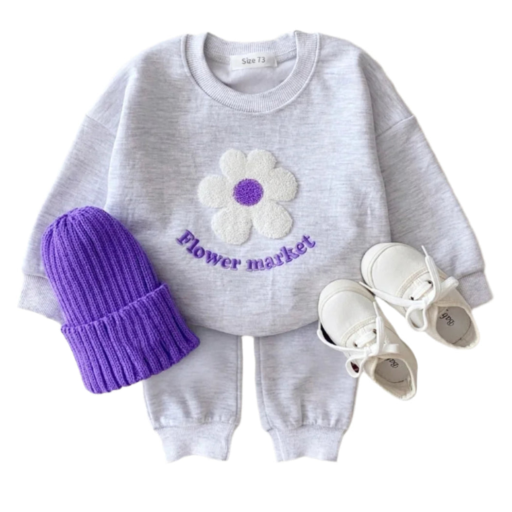 ONEAKIDS Baby & Toddler Outfits GRAY / 6-12M Flower Market 2-Piece Toddler Set
