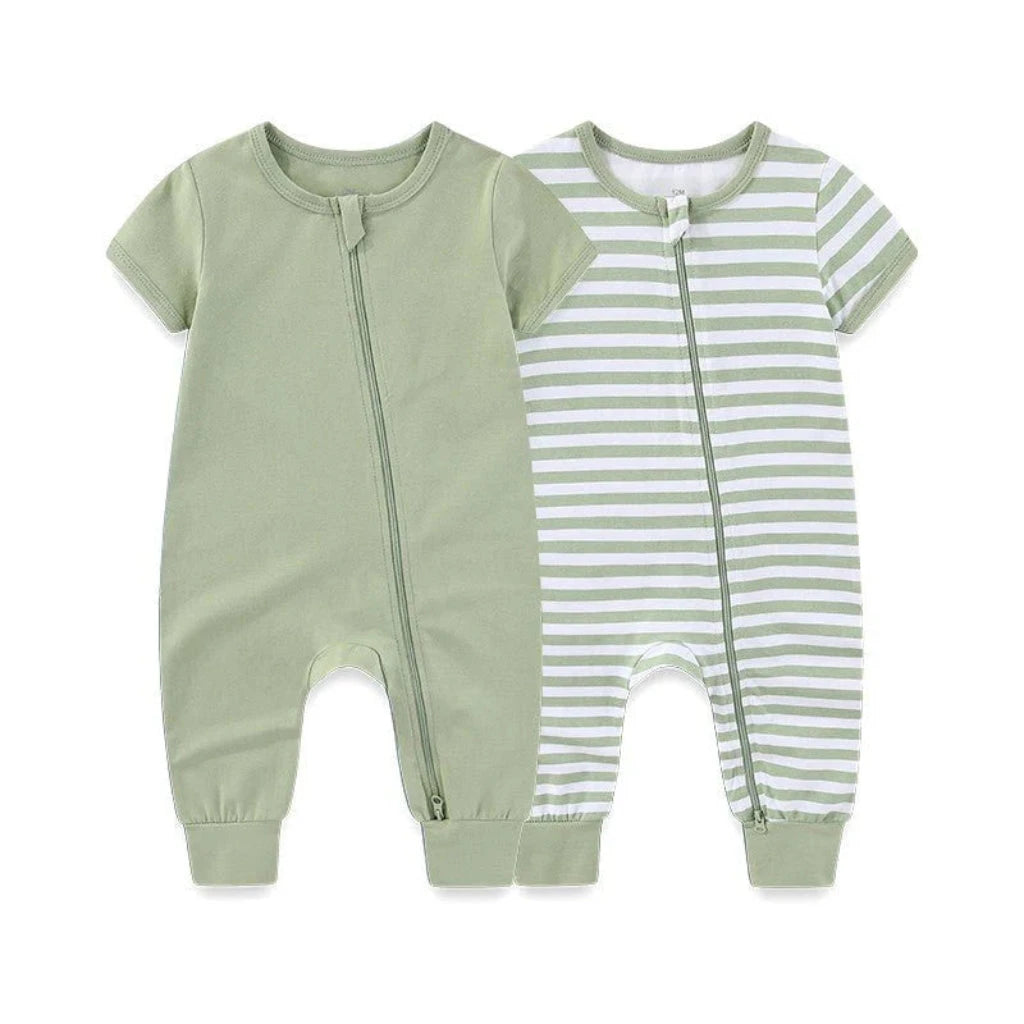 ONEAKIDS Baby & Toddler Outfits GREEN / 0-3M 2-Piece Unisex Baby Cotton Onesies