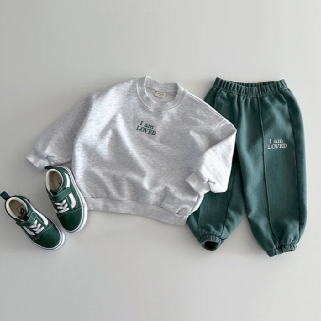 ONEAKIDS Baby & Toddler Outfits GREEN / 12-18M I AM LOVED Organic Cotton Unisex Set