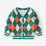 ONEAKIDS Baby & Toddler Outfits GREEN / 18-24M Boy's Argyle Cardigan