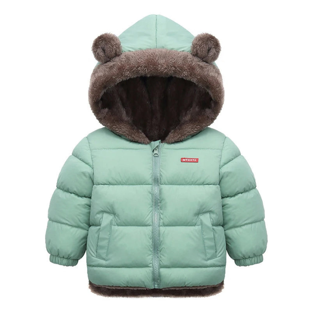 ONEAKIDS Baby & Toddler Outfits GREEN / 2T Bear Ear Winter Jacket with Ski Pants