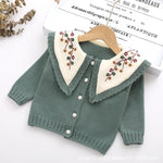 ONEAKIDS Baby & Toddler Outfits GREEN / 2T Floral Knitted Cardigan