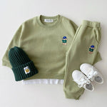 ONEAKIDS Baby & Toddler Outfits GREEN / 6-12M Baby Toddler Cute LA Bear Sweatshirt & Pants Set