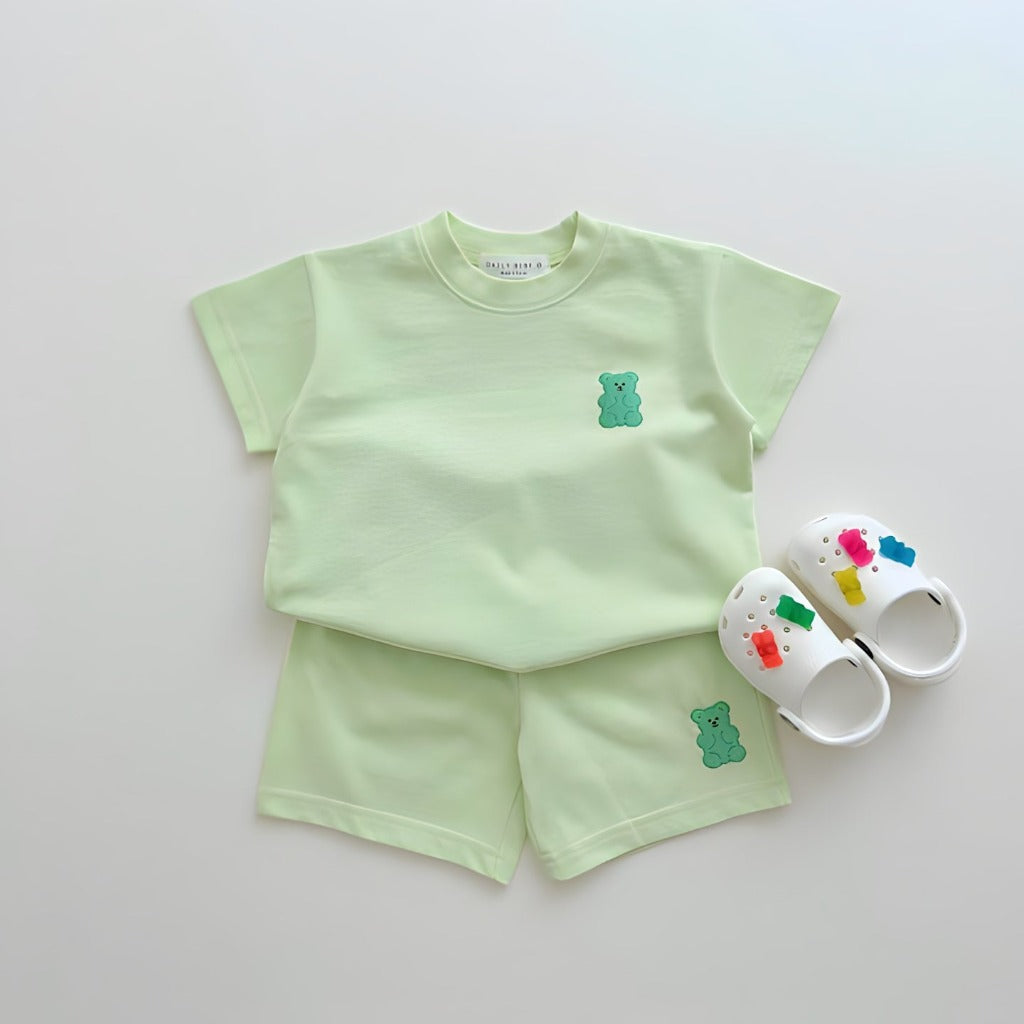 ONEAKIDS Baby & Toddler Outfits GREEN / 6-12M Gummy Bear Soft Cottom top and Bottom Set