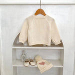 ONEAKIDS Baby & Toddler Outfits Heart Patch Knit Cardigan with Hat