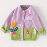 ONEAKIDS Baby & Toddler Outfits Little Girls' Floral Cardigan in Pink