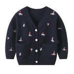 ONEAKIDS Baby & Toddler Outfits Navy-Blue Sailor Cardigan for little boys