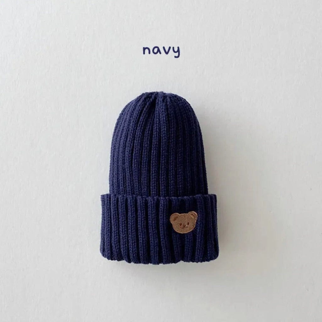 ONEAKIDS Baby & Toddler Outfits NAVY / ONE SIZE- 1-5YEARS Winter Wool Embroidered Unisex Beanie / Hat