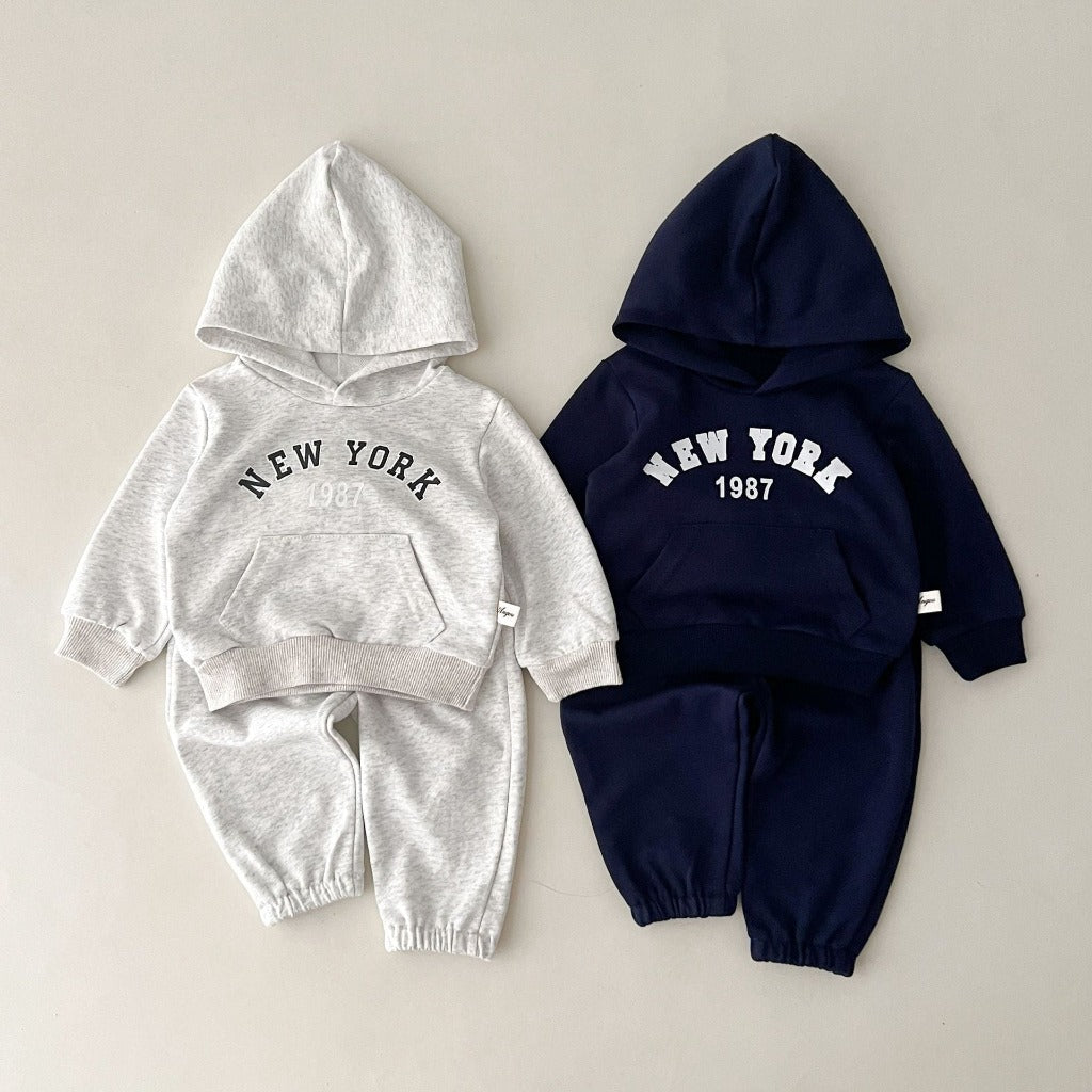 ONEAKIDS Baby & Toddler Outfits New York Hoodie Sweatshirt and Pants Set