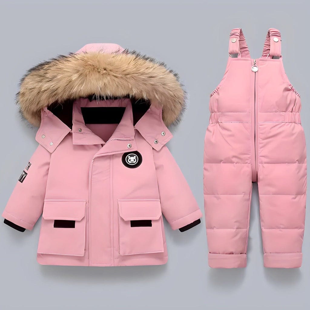 ONEAKIDS Baby & Toddler Outfits PINK / 12-18M Unisex Winter 2-Piece Ski Snowsuit Puffer Jacket and Pants Set