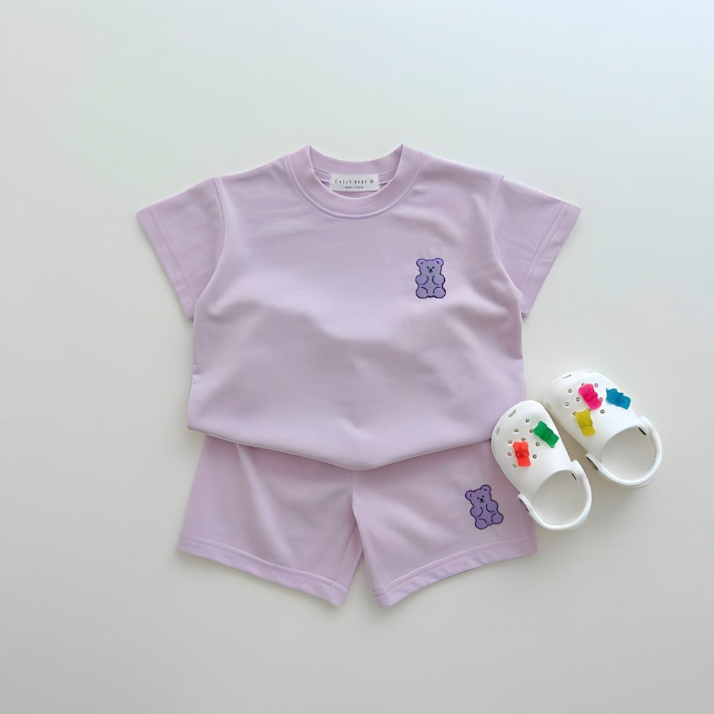 ONEAKIDS Baby & Toddler Outfits PURPLE / 6-12M Gummy Bear Soft Cottom top and Bottom Set