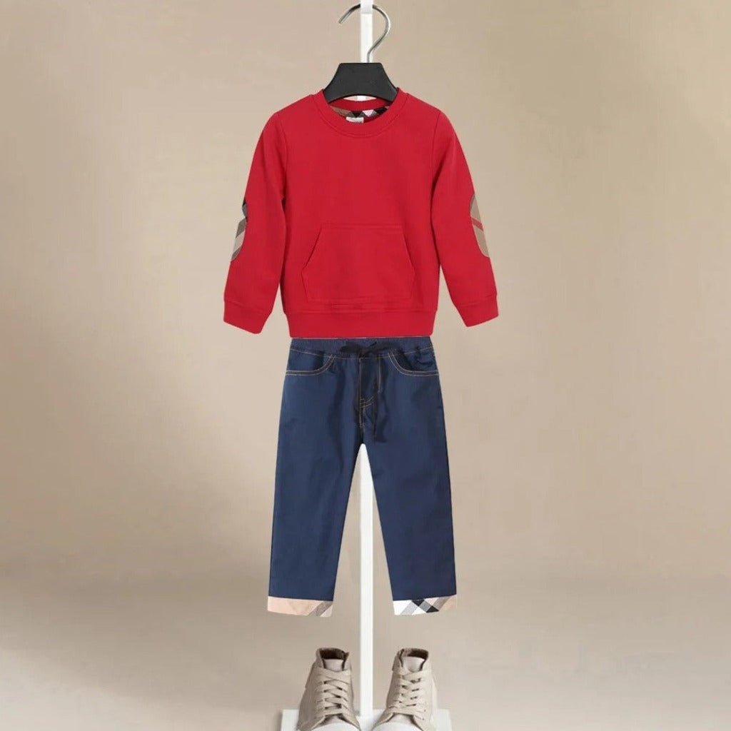 ONEAKIDS Baby & Toddler Outfits RED / 12-18M 2-Piece Boys' Cotton & Denim Set