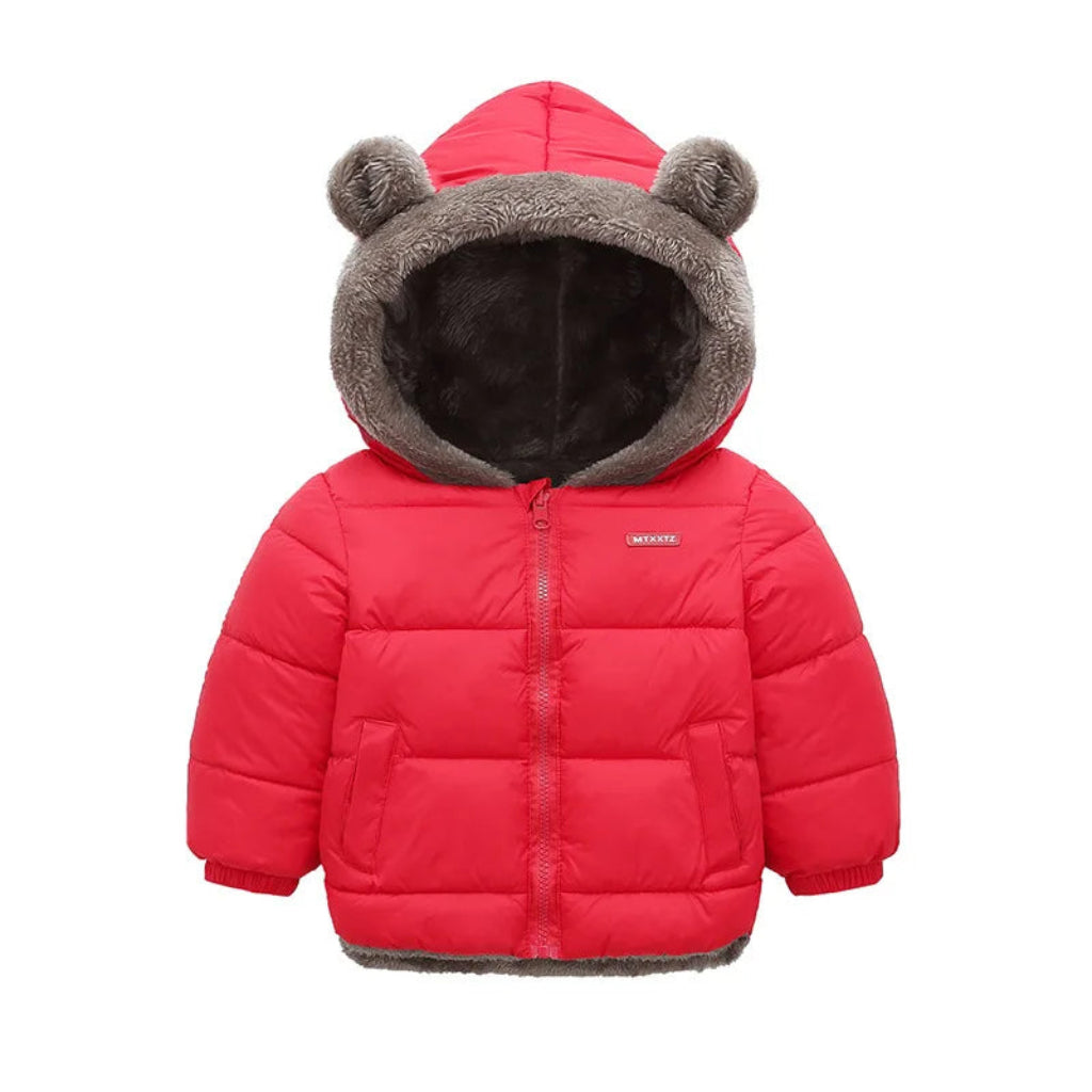 ONEAKIDS Baby & Toddler Outfits RED / 2T Bear Ear Winter Jacket with Ski Pants
