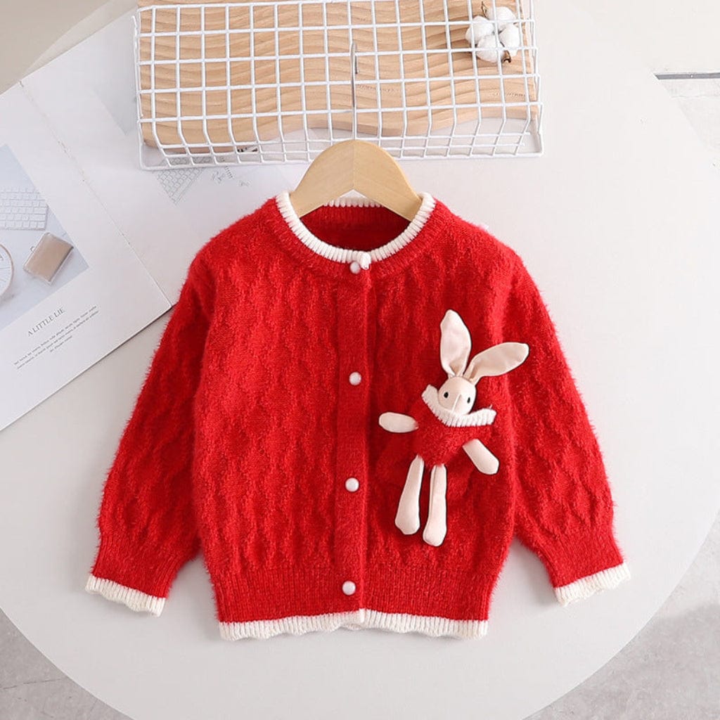ONEAKIDS Baby & Toddler Outfits RED / 2T Bunny boo Girls' Cardigan