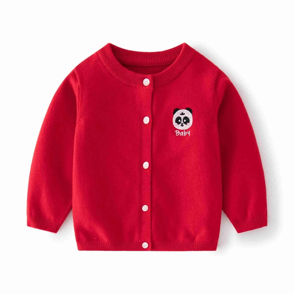 ONEAKIDS Baby & Toddler Outfits RED / 6-12M Panda Parker Unisex Cardigan for Kids