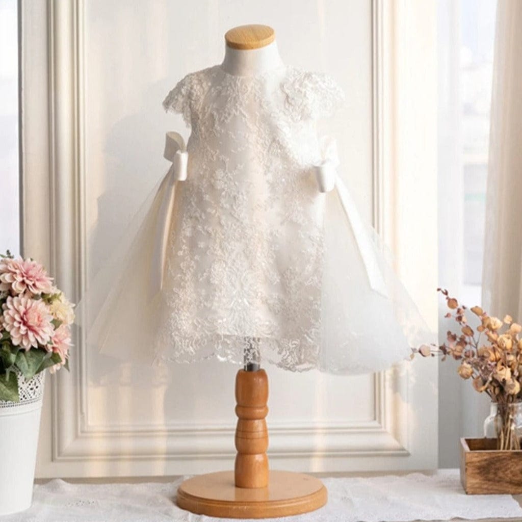 ONEAKIDS Baby & Toddler Outfits Short Sleeve Flower Girl Lace Princess Dress
