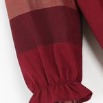 ONEAKIDS Baby & Toddler Outfits Sophia Plaid Burgundy Dress