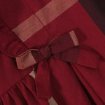ONEAKIDS Baby & Toddler Outfits Sophia Plaid Burgundy Dress