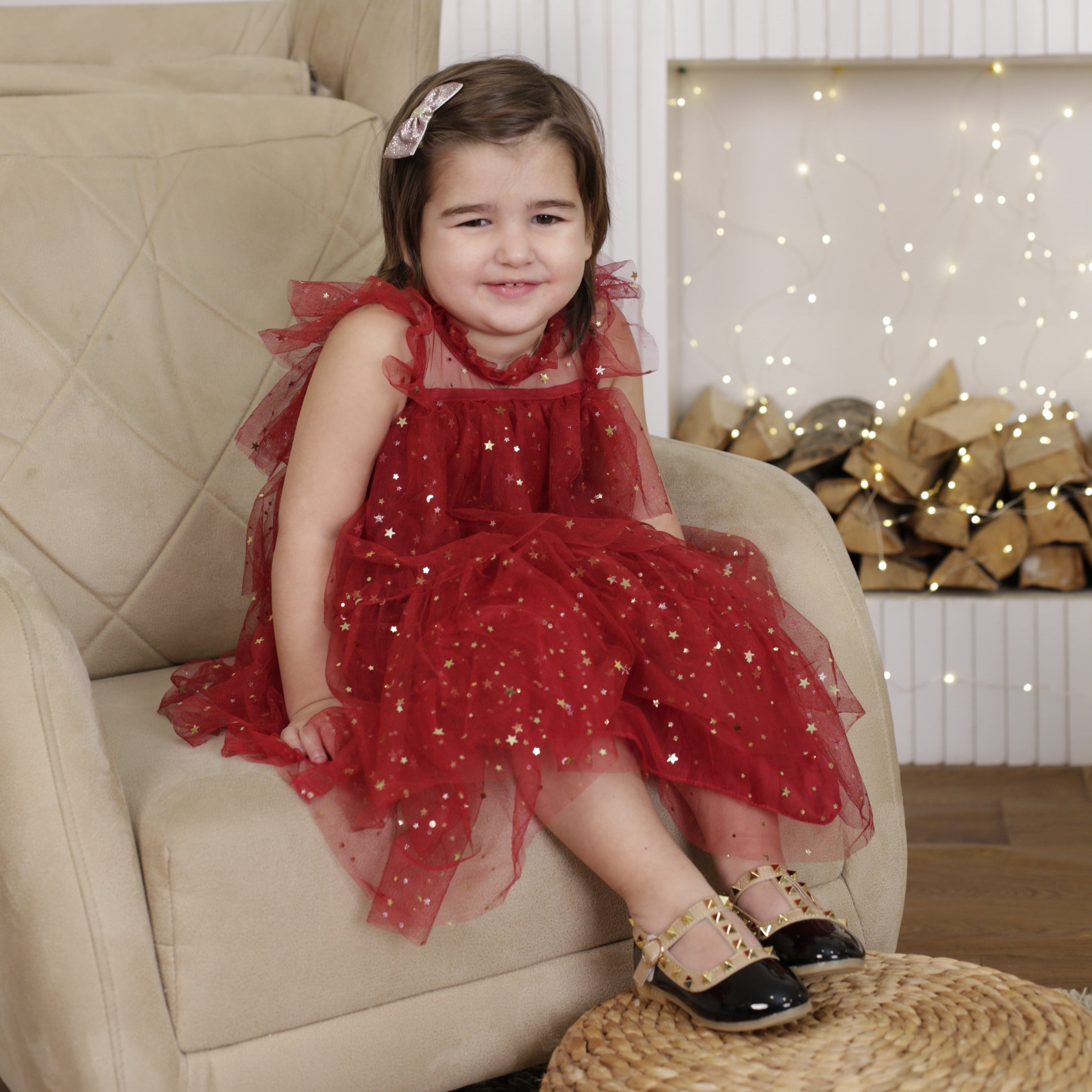 ONEAKIDS Baby & Toddler Outfits Tulle Girls' Festive Dress with Stars
