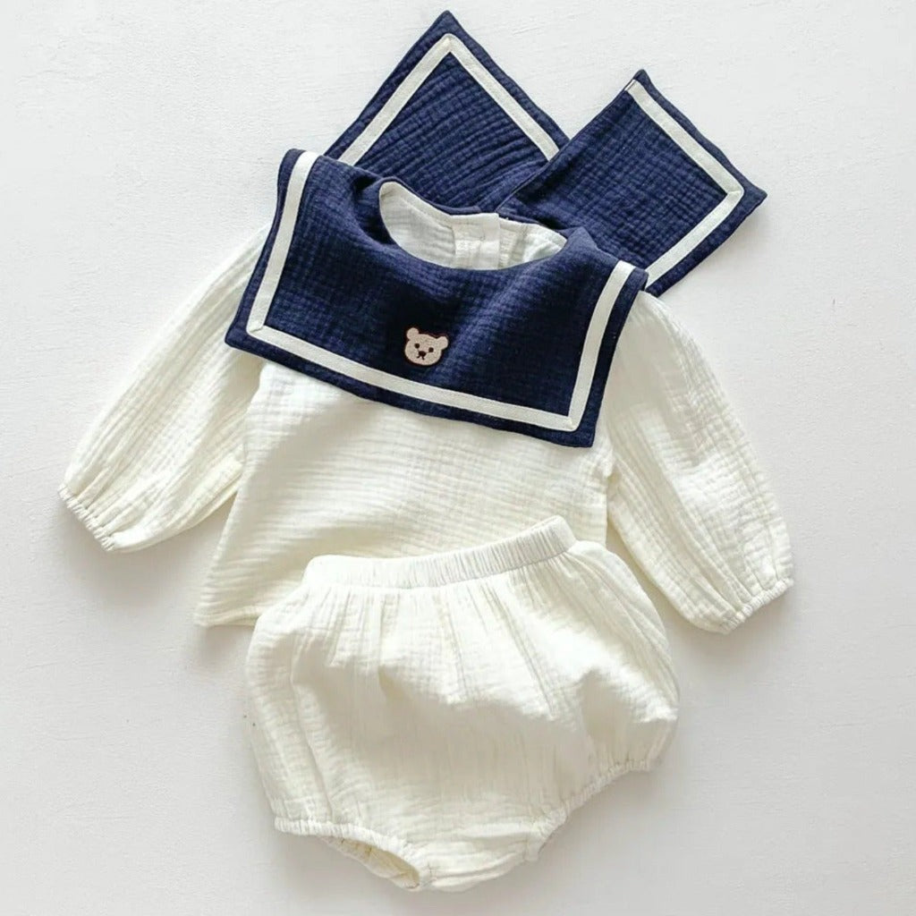 ONEAKIDS Baby & Toddler Outfits WHITE / 0-3M Soft Muslin Baby & Toddler 2-piece Set