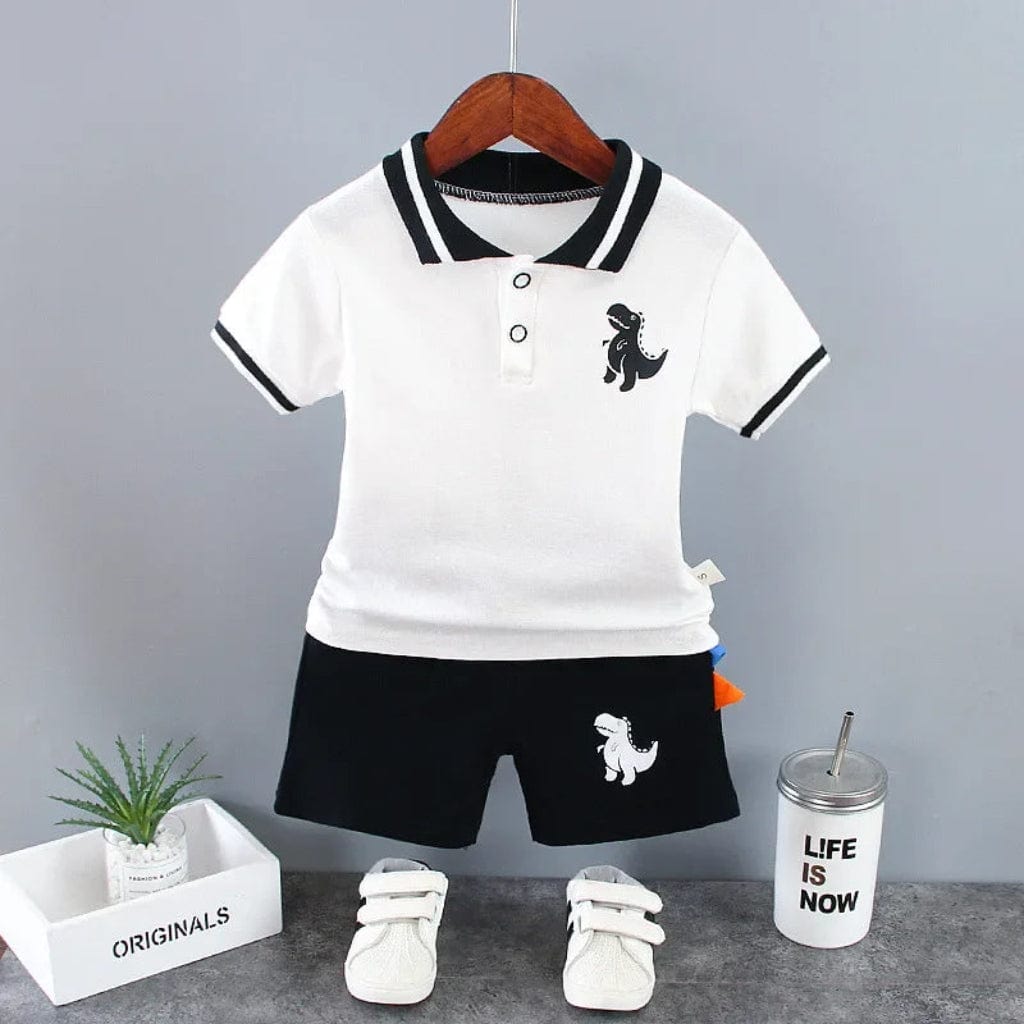 ONEAKIDS Baby & Toddler Outfits WHITE / 12-18M Boys' Dinosaur 2-Piece Matching Set