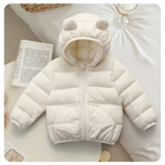 ONEAKIDS Baby & Toddler Outfits WHITE / 12-18M Cute Bear-Ears Unisex Puffer Jacket
