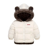 ONEAKIDS Baby & Toddler Outfits WHITE / 2T Bear Ear Winter Jacket with Ski Pants
