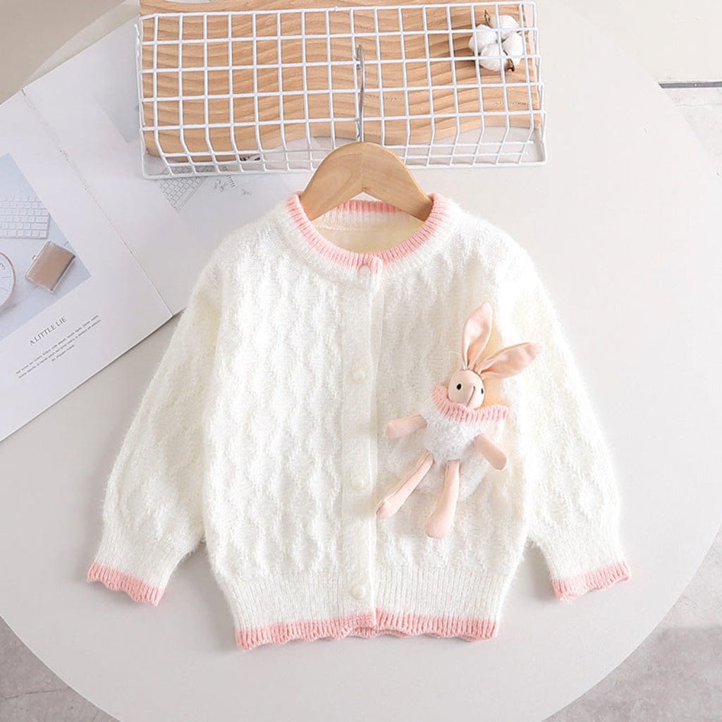 ONEAKIDS Baby & Toddler Outfits WHITE / 2T Bunny boo Girls' Cardigan