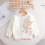 ONEAKIDS Baby & Toddler Outfits WHITE / 2T Bunny boo Girls' Cardigan