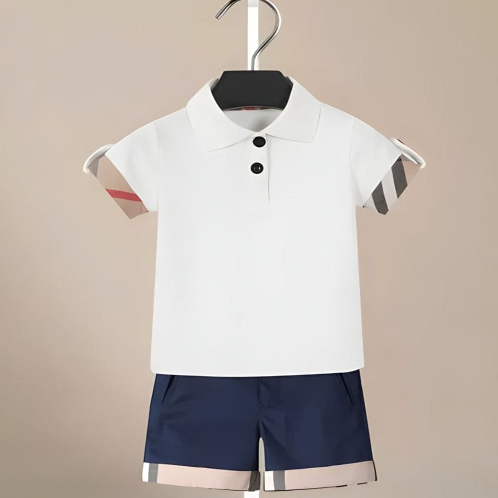ONEAKIDS Baby & Toddler Outfits WHITE BLUE / 2T Top & Bottom Boys' Classic Set