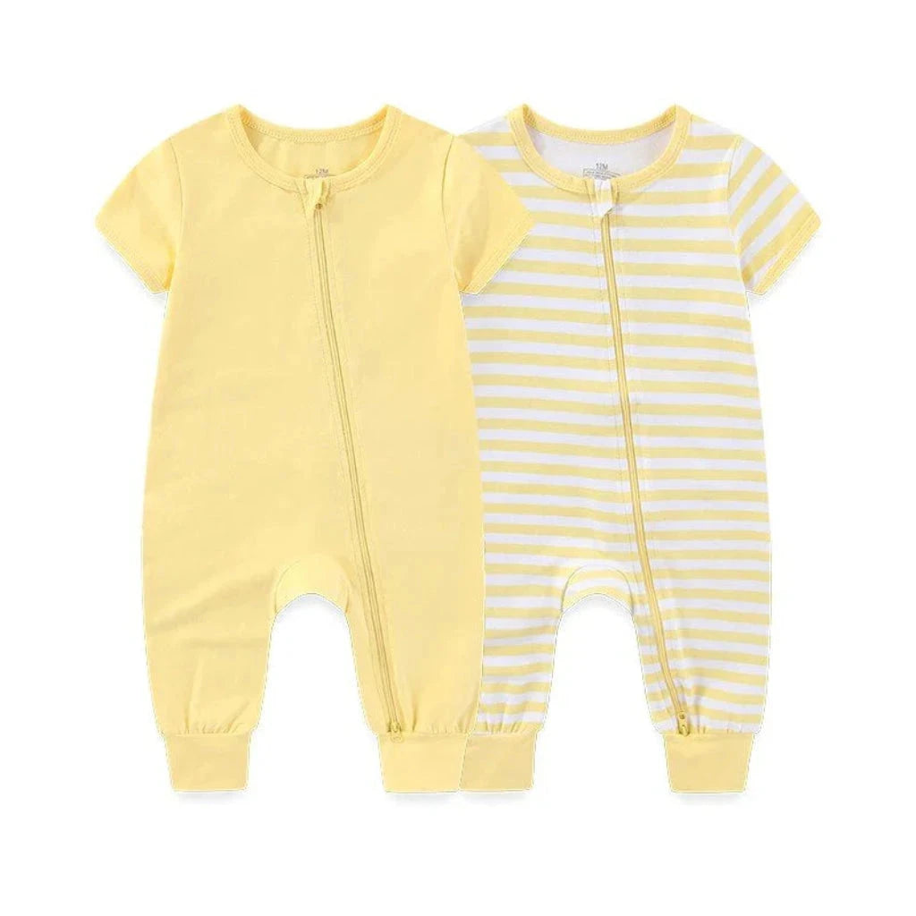 ONEAKIDS Baby & Toddler Outfits YELLOW / 0-3M 2-Piece Unisex Baby Cotton Onesies
