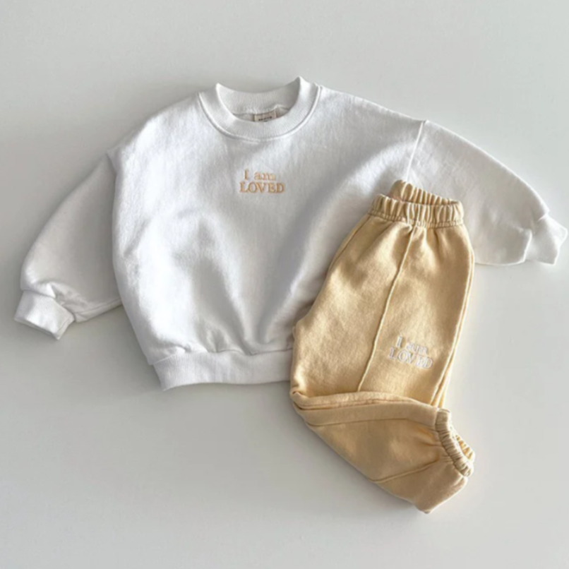 ONEAKIDS Baby & Toddler Outfits YELLOW / 12-18M I AM LOVED Organic Cotton Unisex Set