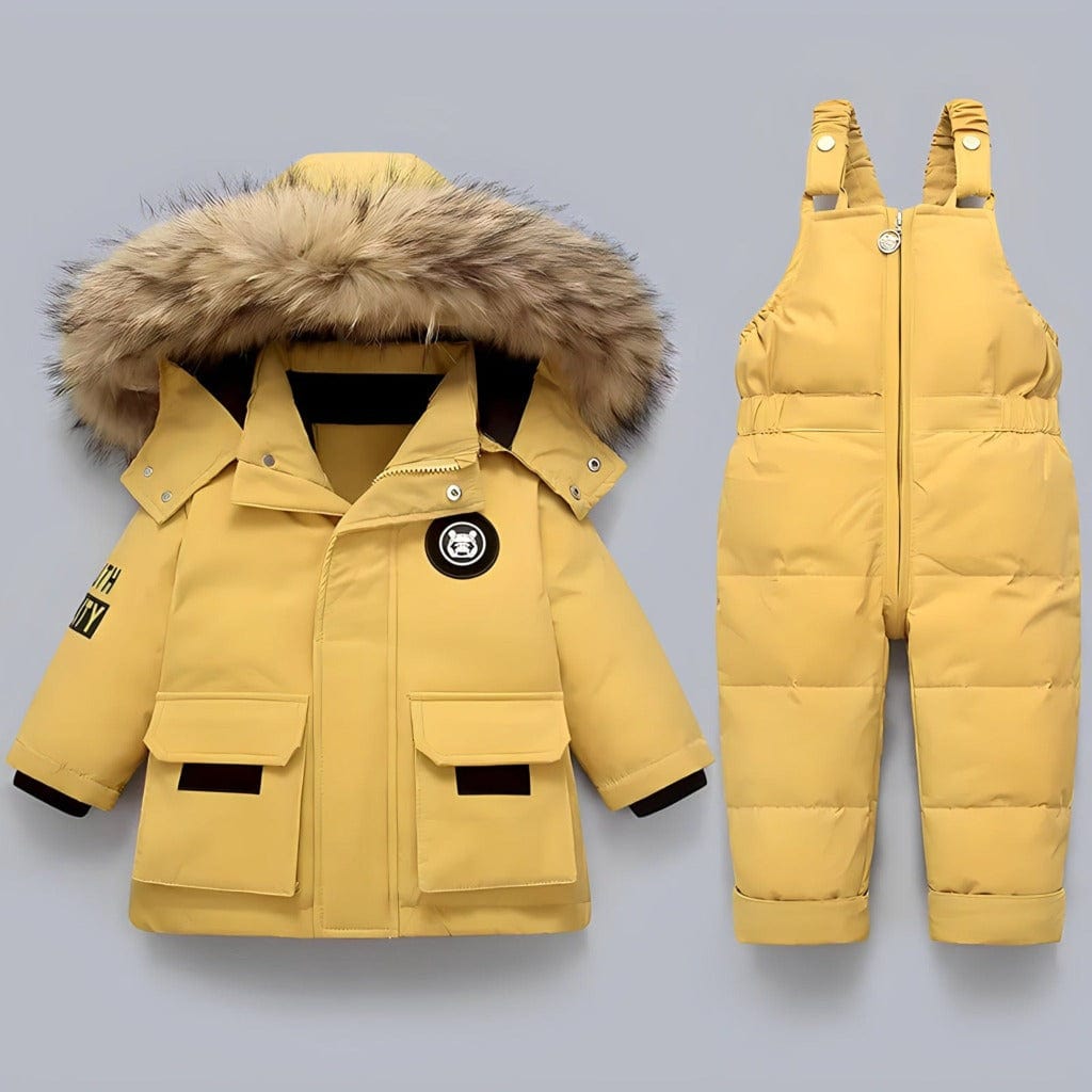ONEAKIDS Baby & Toddler Outfits YELLOW / 12-18M Unisex Winter 2-Piece Ski Snowsuit Puffer Jacket and Pants Set