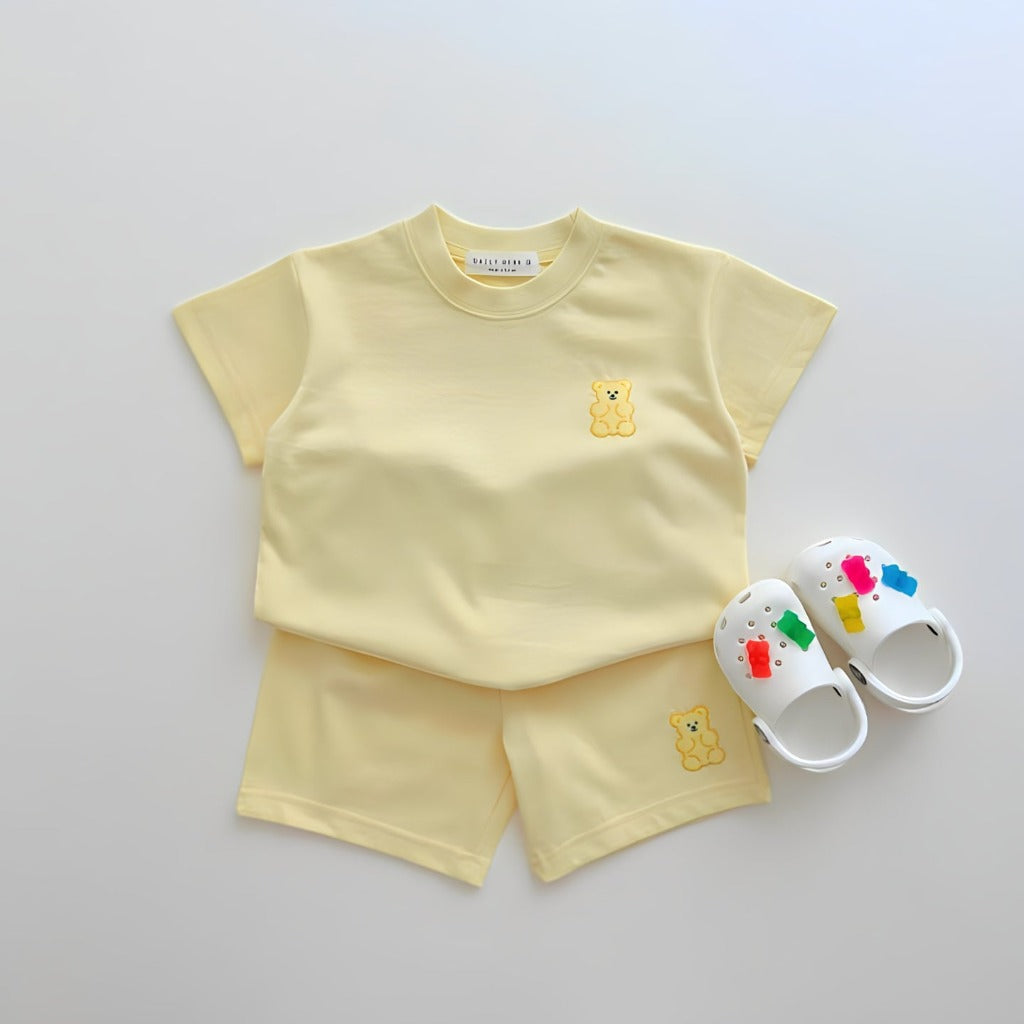 ONEAKIDS Baby & Toddler Outfits YELLOW / 6-12M Gummy Bear Soft Cottom top and Bottom Set